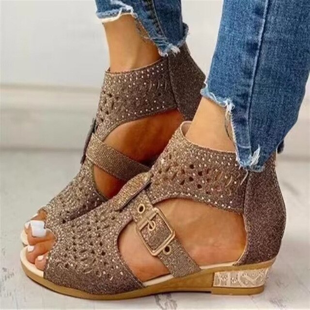 Eva - Sandales orthopédiques de luxe avec talon bas confortable pour femmes