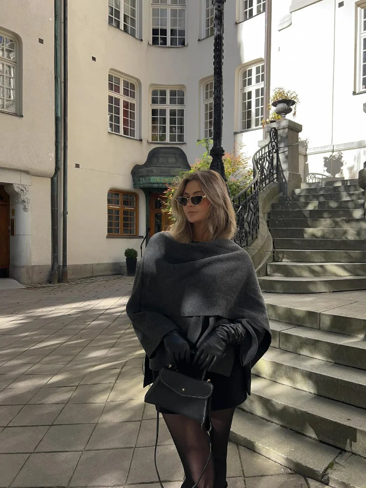 Amelie™ - Wool Cape Coat