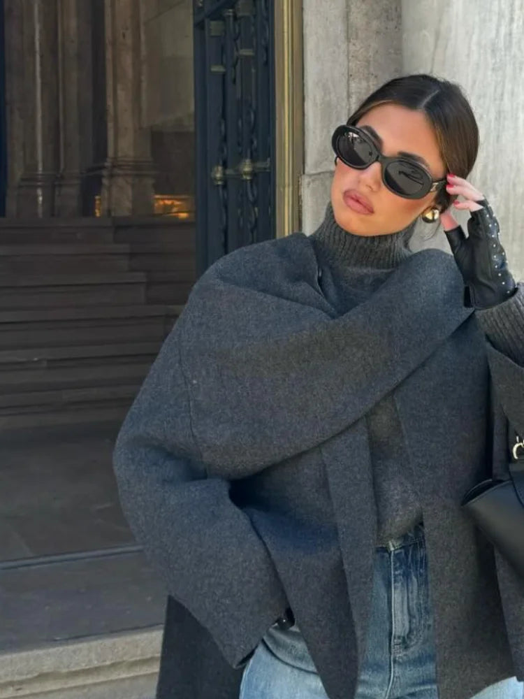 Amelie™ - Wool Cape Coat