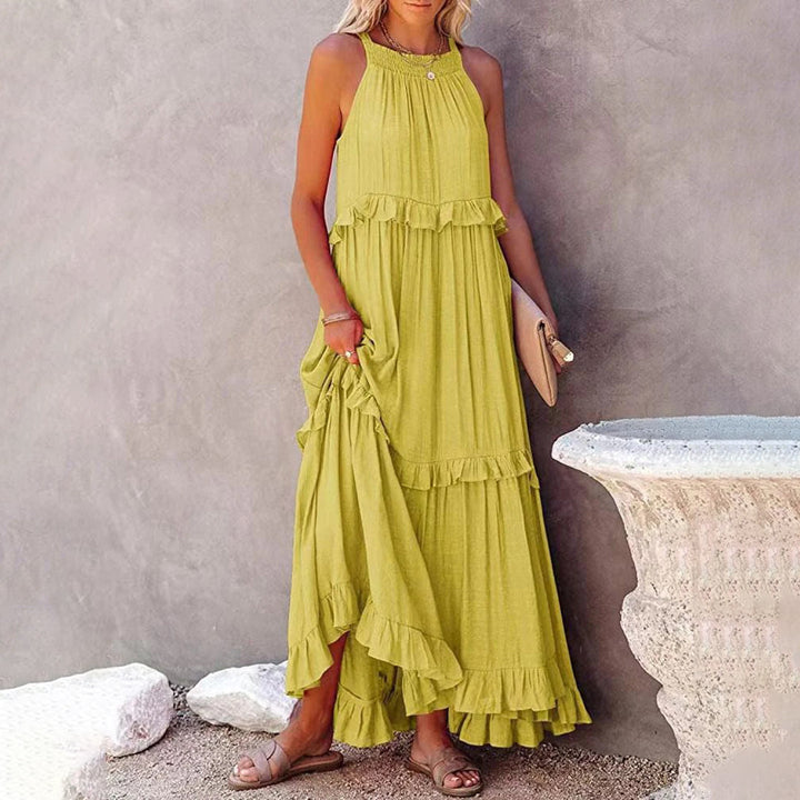 ABELLA - Elegantes Maxikleid mit raffiniertem Look