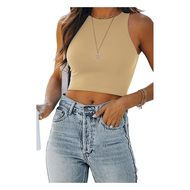 Emily - Stilvolles und verführerisches Neckholder-Crop-Top für Frauen