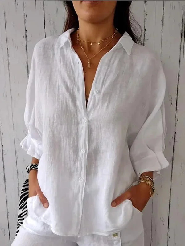 Lena - Elegant and comfortable feminine summer shirt for a refreshing look