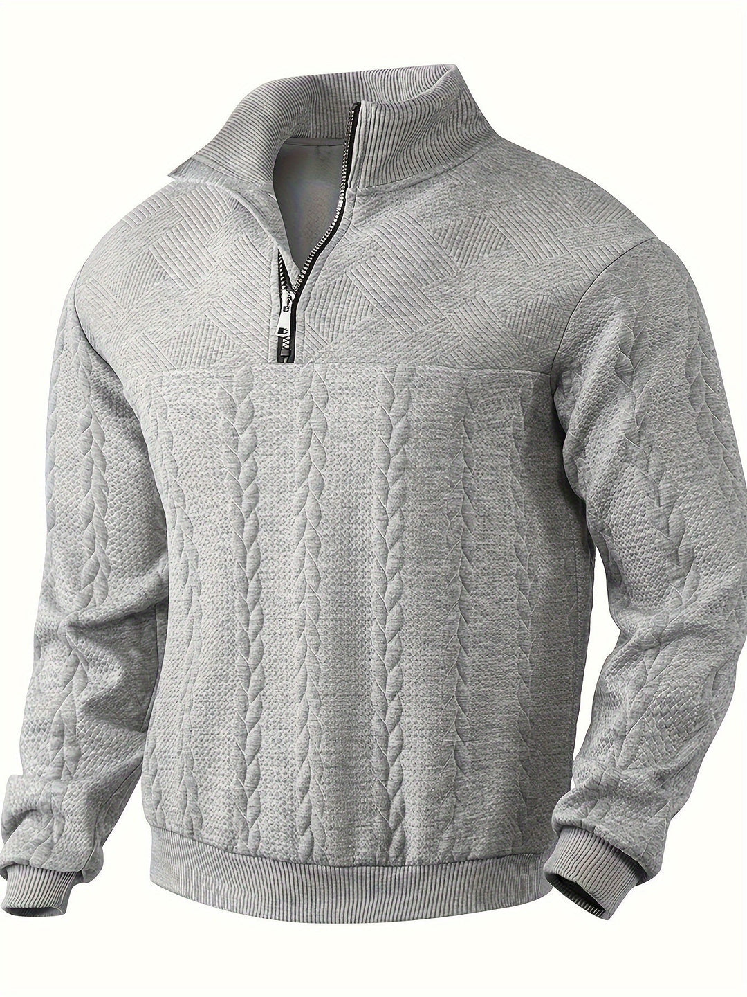 Alain™ - Vintage Herren-Pullover mit Reißverschluss aus Kaschmir