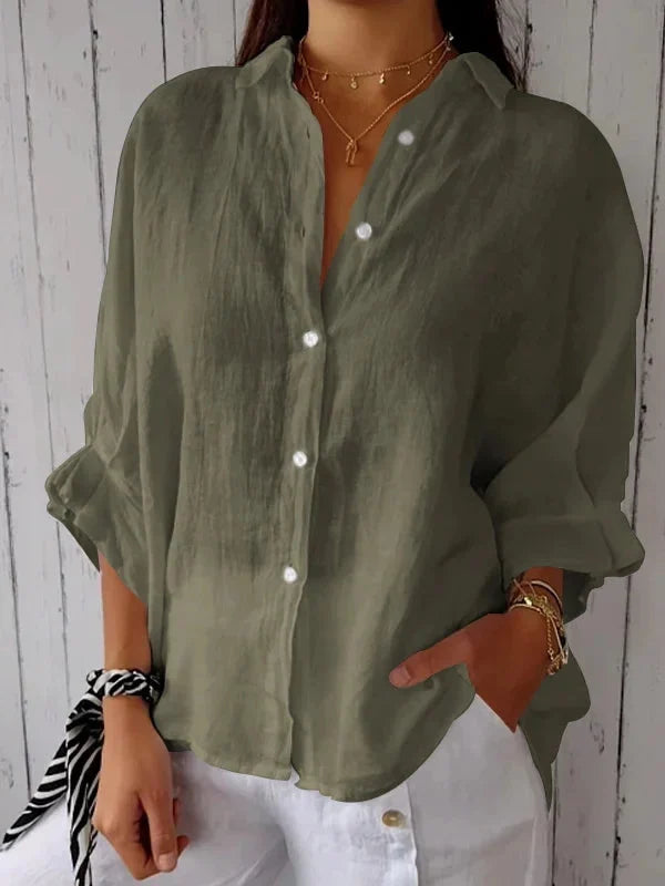Lena - Elegant and comfortable feminine summer shirt for a refreshing look