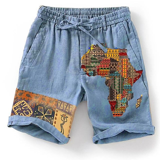 Atmungsaktive Strandshorts mit trendigem Grafikdesign - Olf