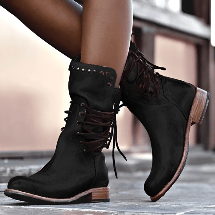 Audrey™ - Lederstiefel mit Schnürung für Damen