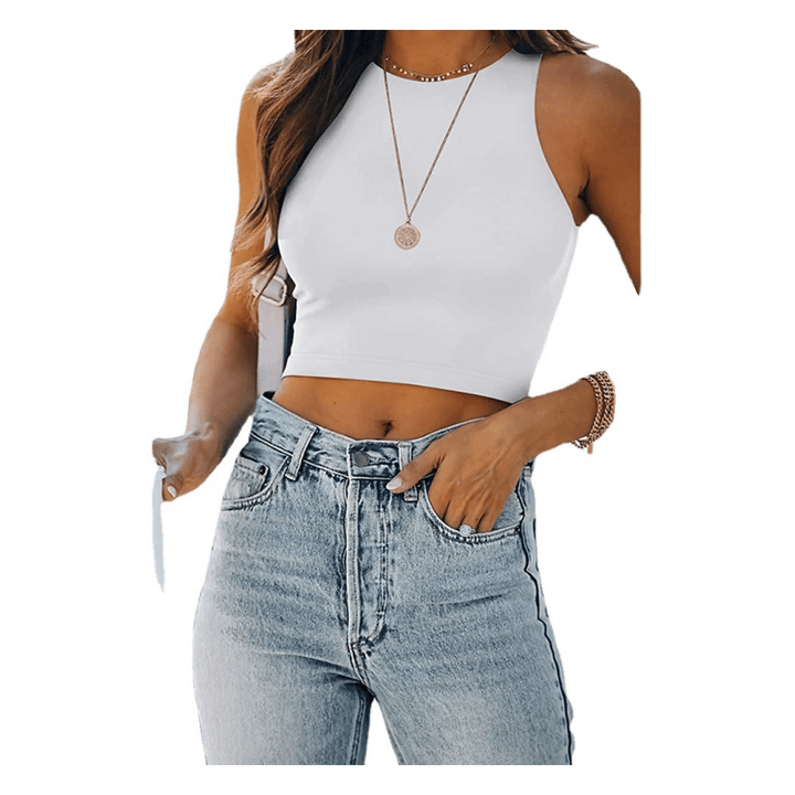 Emily - Stilvolles und verführerisches Neckholder-Crop-Top für Frauen