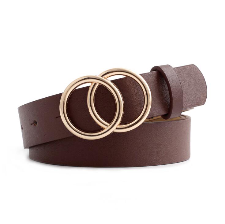 Ceinture en cuir Aria chic pour femmes avec boucle O tendance