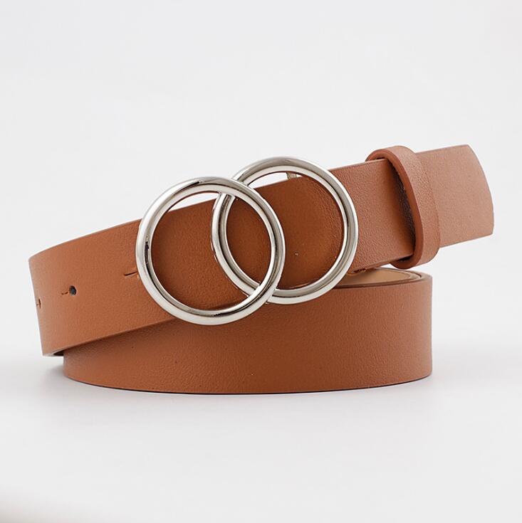 Ceinture en cuir Aria chic pour femmes avec boucle O tendance