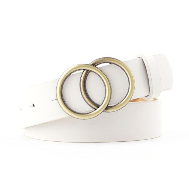 Ceinture en cuir Aria chic pour femmes avec boucle O tendance
