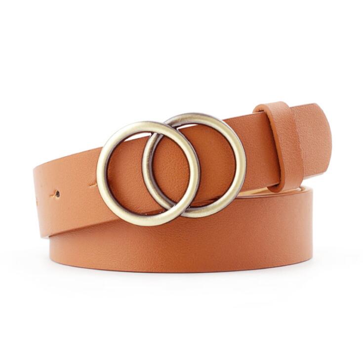 Ceinture en cuir Aria chic pour femmes avec boucle O tendance