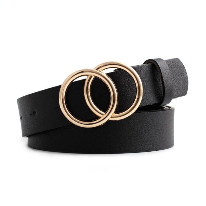 Ceinture en cuir Aria chic pour femmes avec boucle O tendance