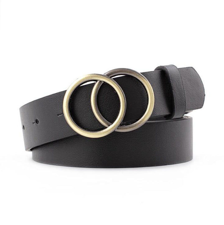 Ceinture en cuir Aria chic pour femmes avec boucle O tendance