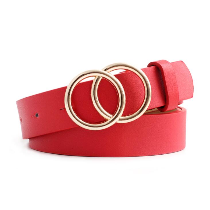 Ceinture en cuir Aria chic pour femmes avec boucle O tendance