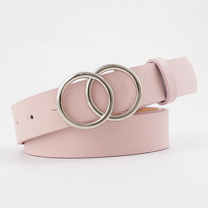 Ceinture en cuir Aria chic pour femmes avec boucle O tendance
