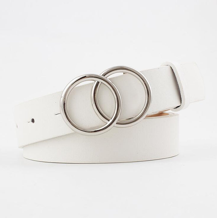 Ceinture en cuir Aria chic pour femmes avec boucle O tendance