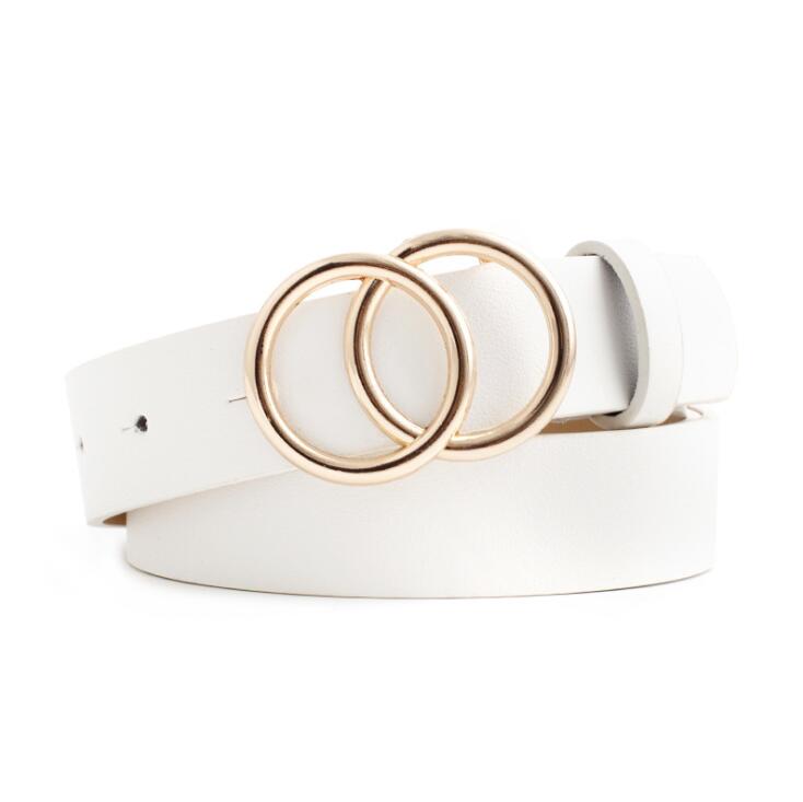 Ceinture en cuir Aria chic pour femmes avec boucle O tendance
