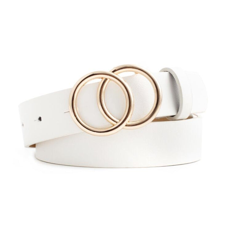Ceinture en cuir Aria chic pour femmes avec boucle O tendance