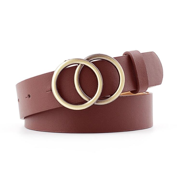 Ceinture en cuir Aria chic pour femmes avec boucle O tendance