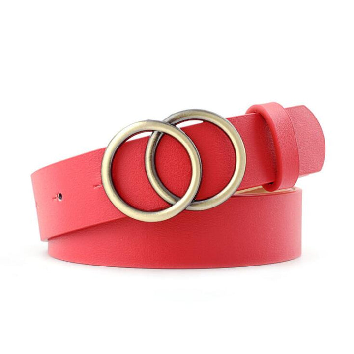 Ceinture en cuir Aria chic pour femmes avec boucle O tendance
