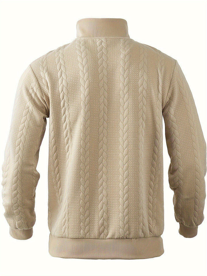 Alain™ - Vintage Herren-Pullover mit Reißverschluss aus Kaschmir