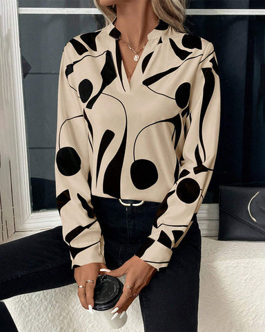 Sarah - Blouse élégante à manches longues avec motif tendance pour femmes