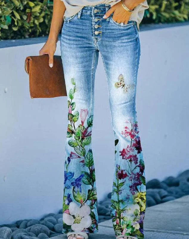 Ada - Floral jeans with style and comfort