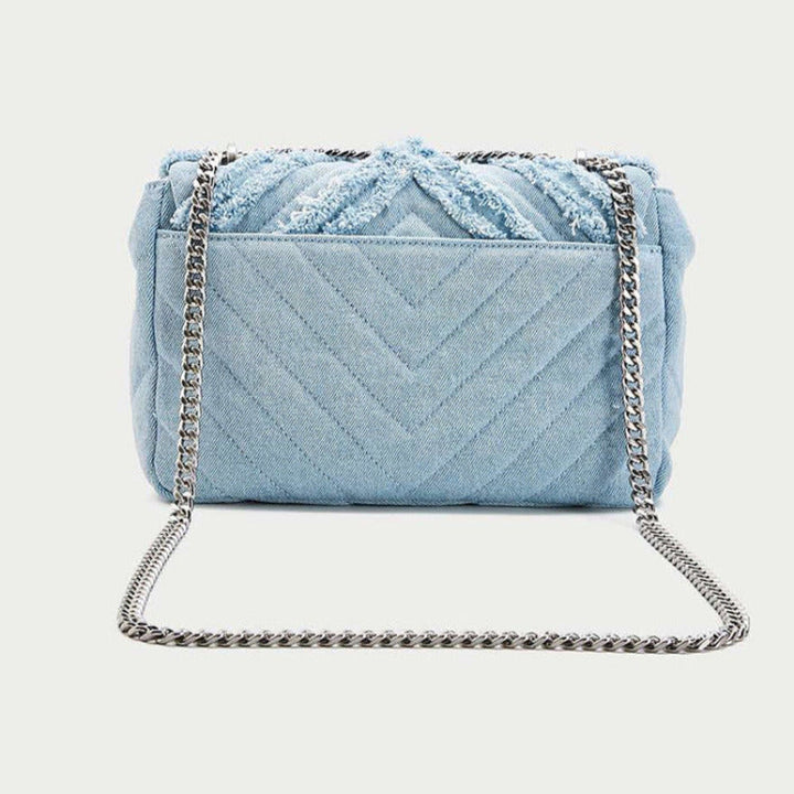 Macy - Elegant Light Blue Denim Shoulder Bag for Women