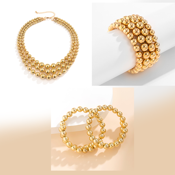 Camille - Ensemble de colliers Pelline élégant pour femme tendance