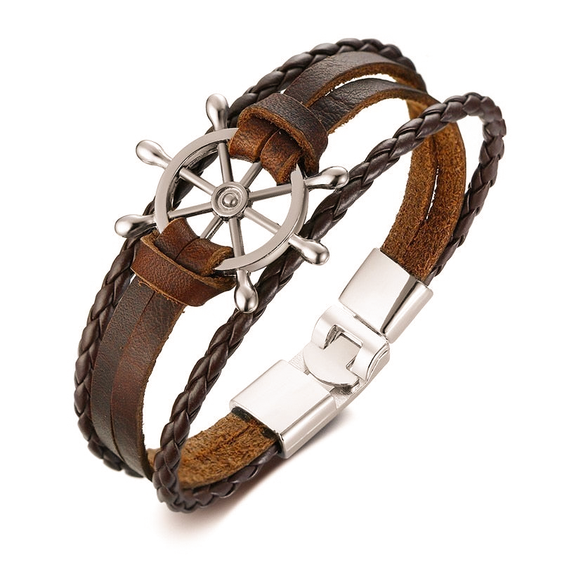 Sam - Bracelet rétro élégant en forme de rame pour l'homme moderne