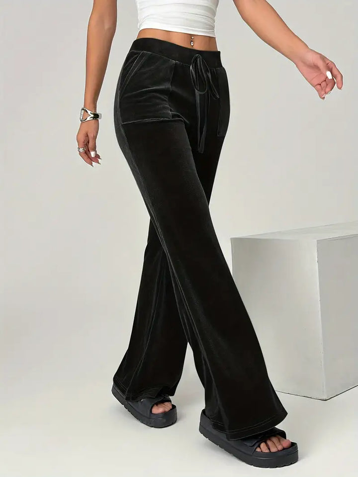 Agatha - Pantalon large en velours luxueux pour femmes