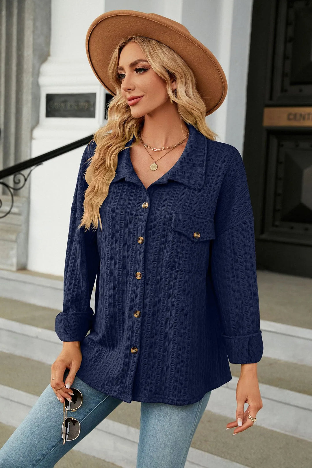Marian - Elegant and comfortable summer blouse with print for women