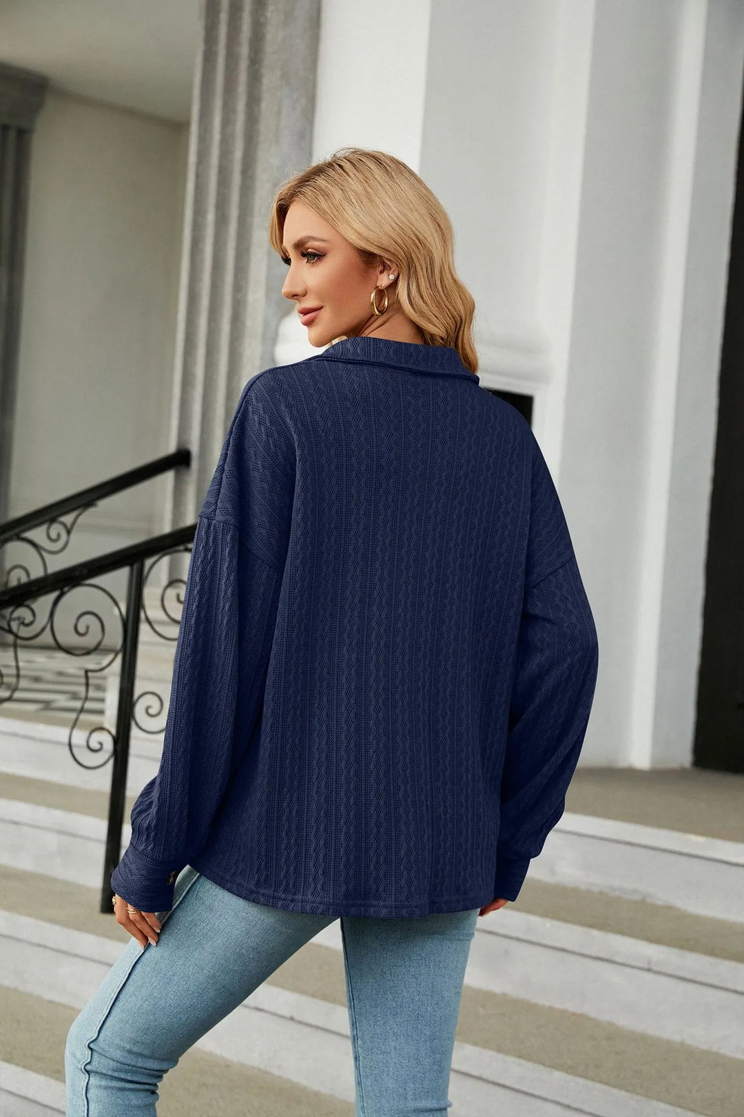 Marian - Elegant and comfortable summer blouse with print for women