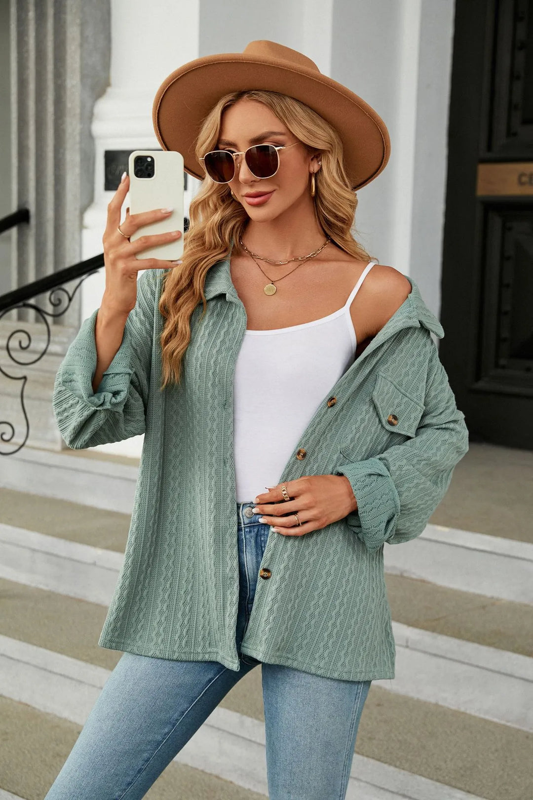 Marian - Elegant and comfortable summer blouse with print for women