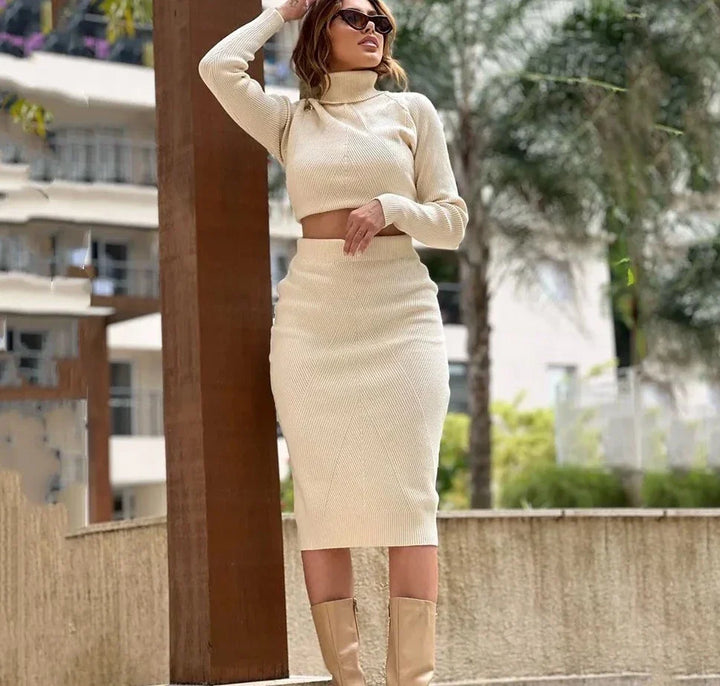 Kiana - Fashionable two-piece knit set for women