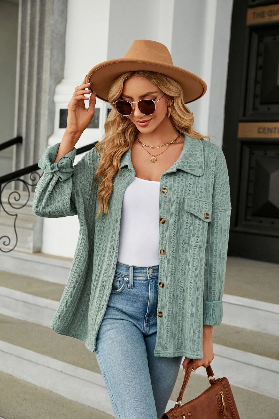 Marian - Elegant and comfortable summer blouse with print for women