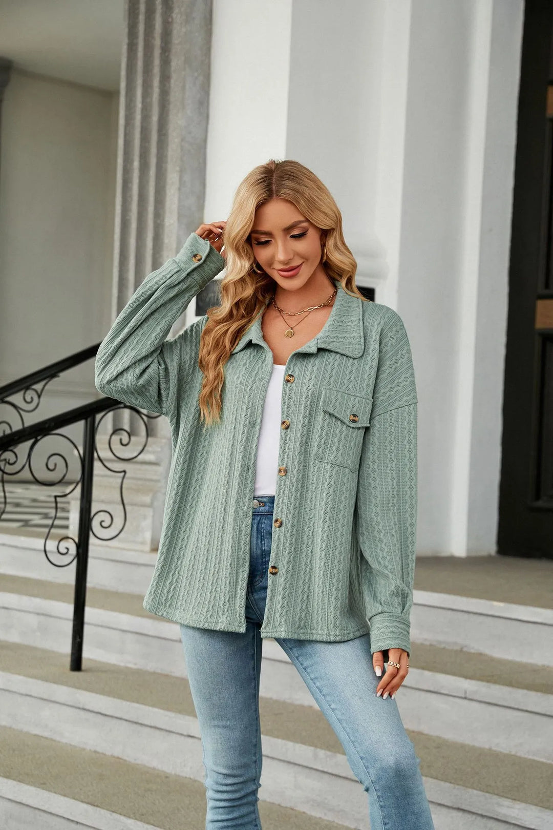 Marian - Elegant and comfortable summer blouse with print for women