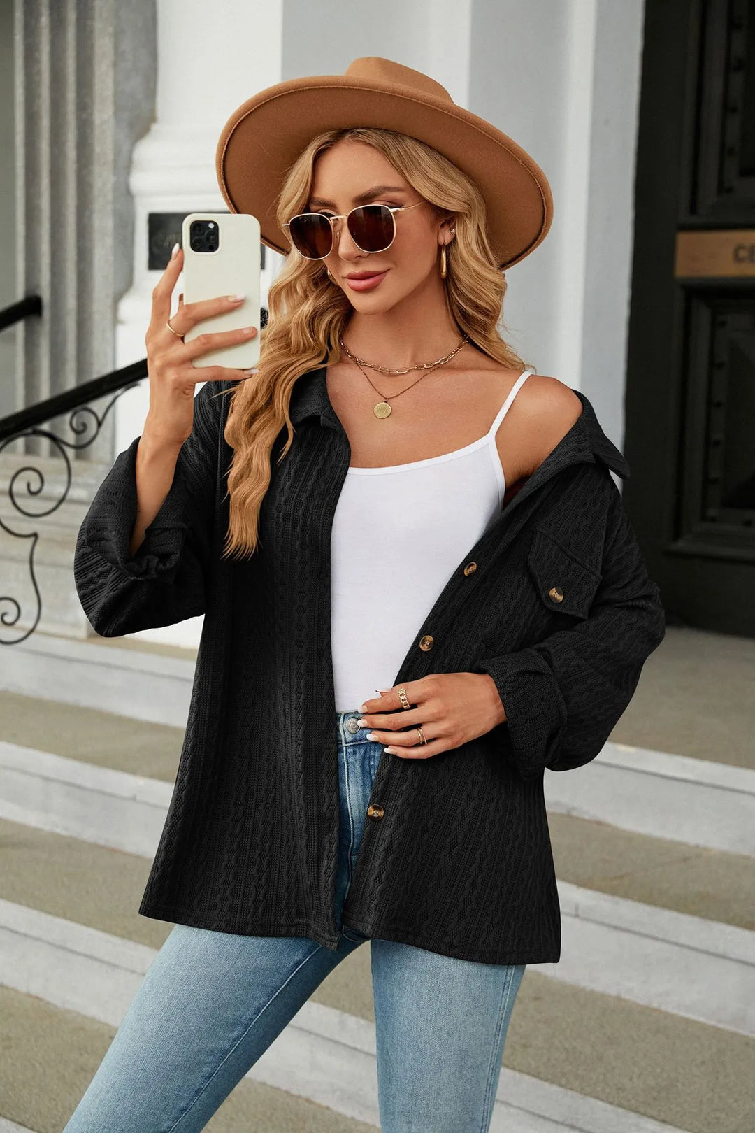 Marian - Elegant and comfortable summer blouse with print for women
