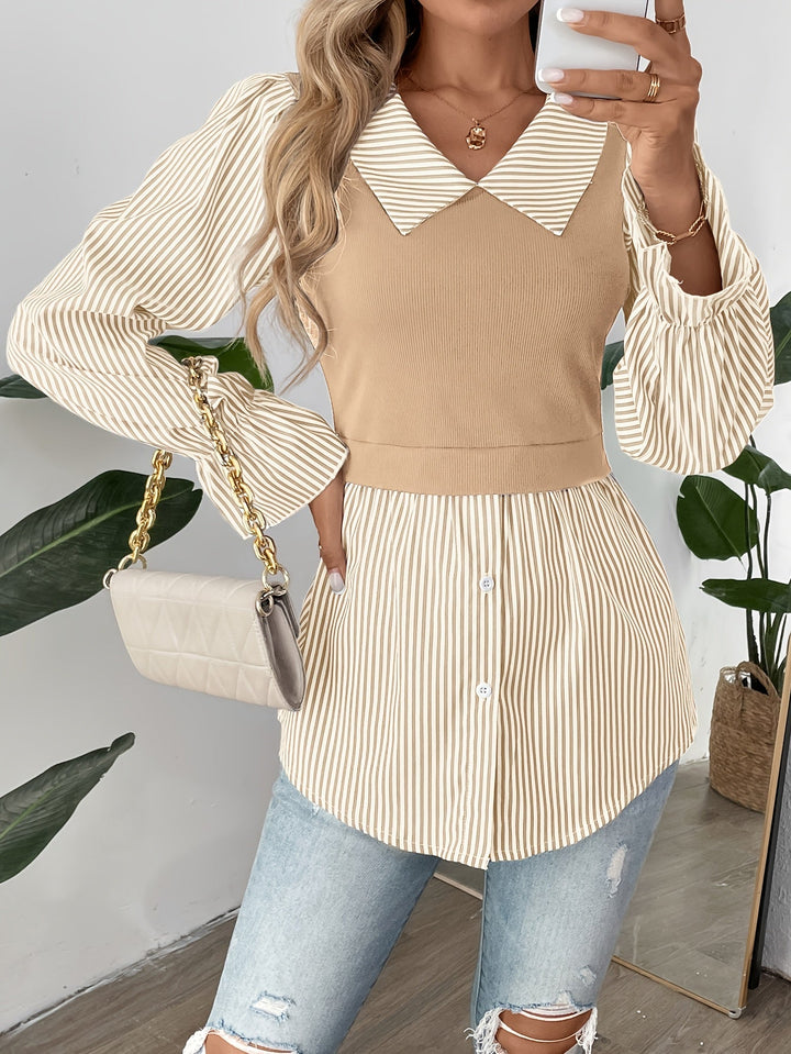 Olivia - Elegante gestreifte Bluse für Frauen in stilvoller Frühjahrs- und Herbstmode