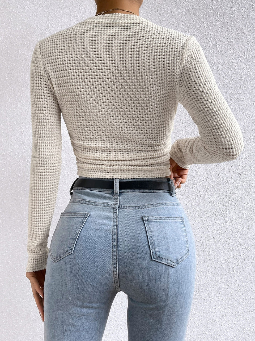 Monica - Casual Autumn Crew Neck Shirt with Long Sleeves for Women