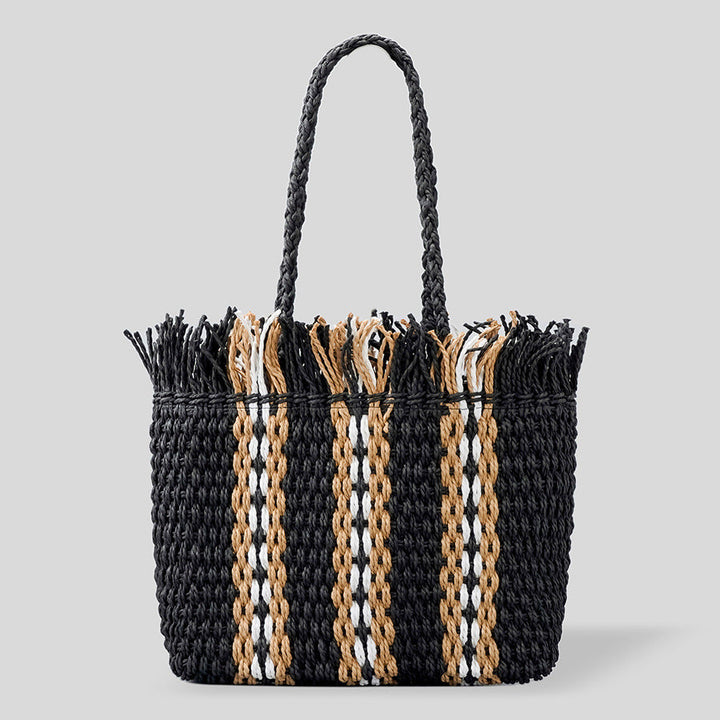 Sac de plage éclatant en matériaux tissés à la main avec grand volume