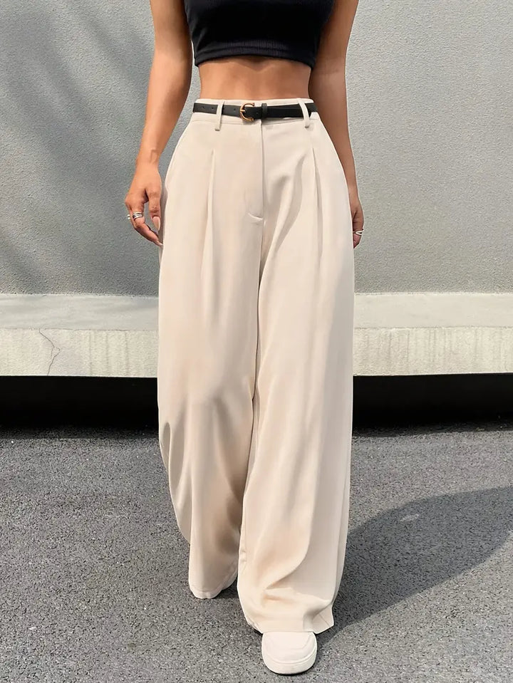 Doris - Elegante Damen Plissee-Hose mit schicker hoher Taille