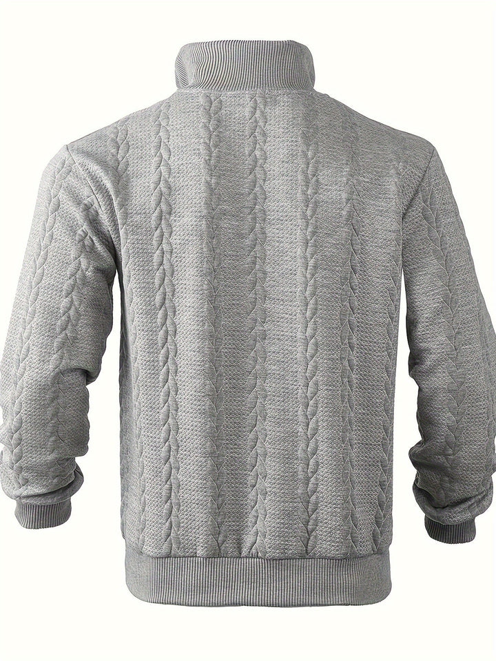 Alain™ - Vintage Herren-Pullover mit Reißverschluss aus Kaschmir