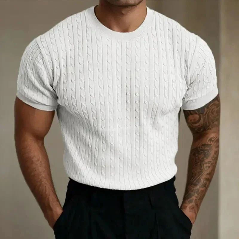 Chemise d'été tricotée stylée pour hommes - Louke
