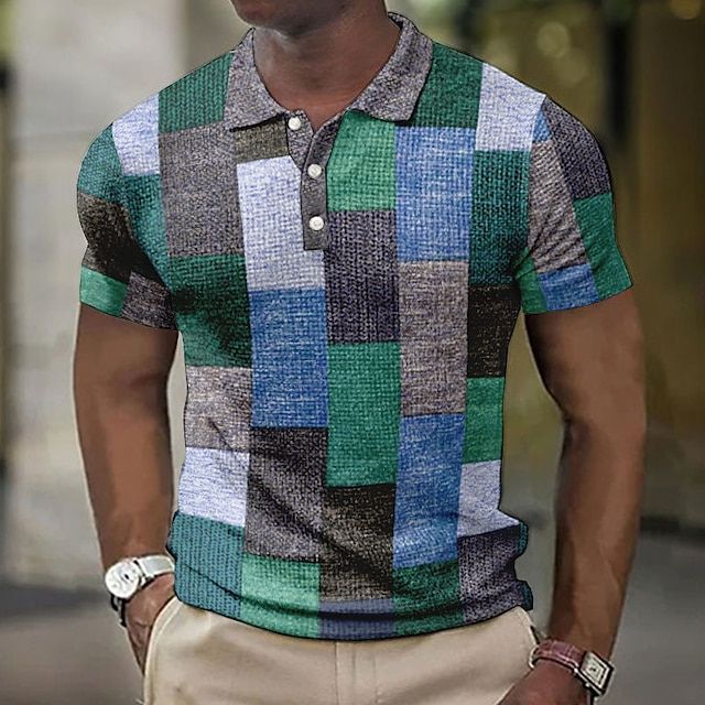 Stylish Checked Polo Shirt for Men - Eduard Summer Collection