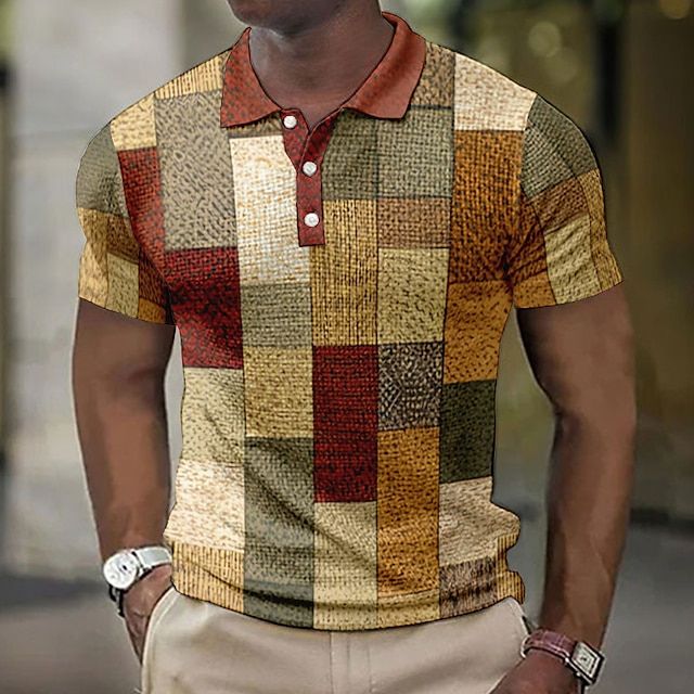 Stylish Checked Polo Shirt for Men - Eduard Summer Collection
