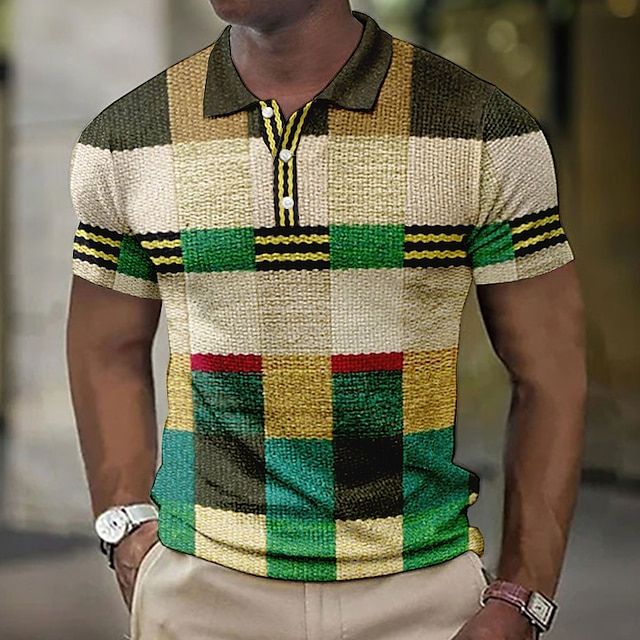 Stylish Checked Polo Shirt for Men - Eduard Summer Collection