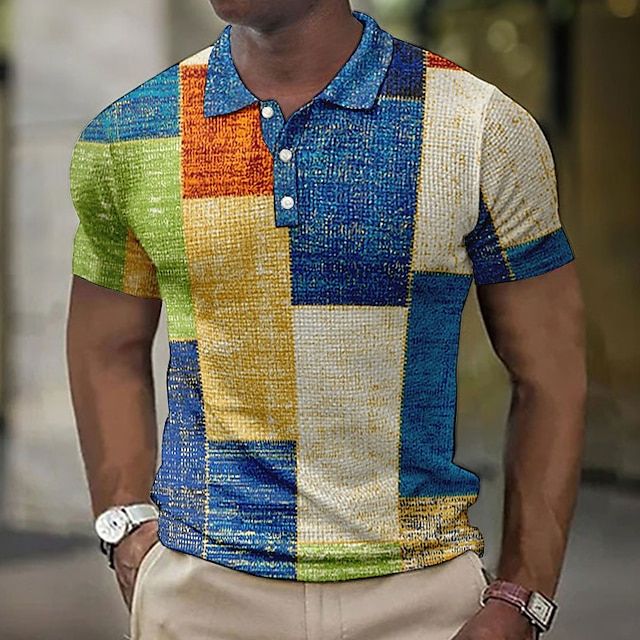 Stylish Checked Polo Shirt for Men - Eduard Summer Collection