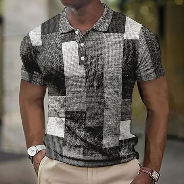 Stylish Checked Polo Shirt for Men - Eduard Summer Collection