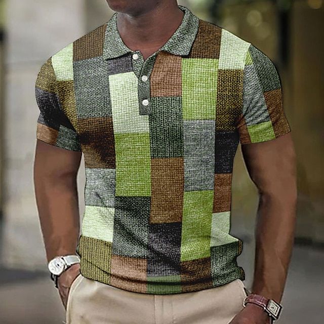 Stylish Checked Polo Shirt for Men - Eduard Summer Collection